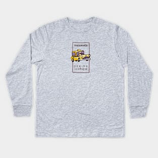 Taxi Driver scribble poster Kids Long Sleeve T-Shirt